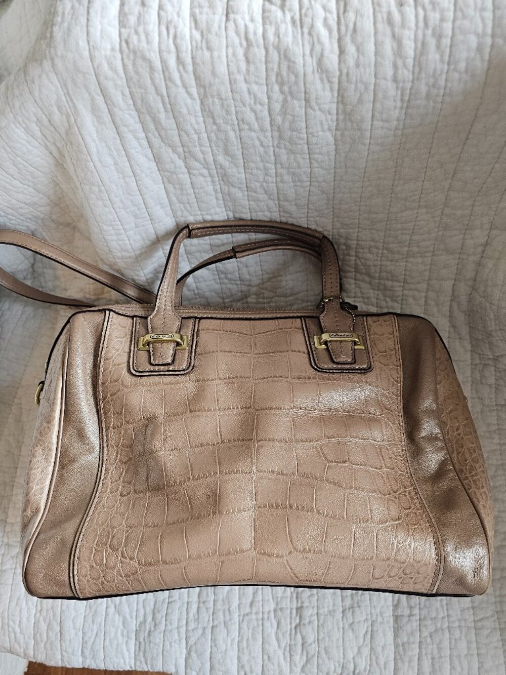 Coach Taylor Exotic Leather Satchel Purse